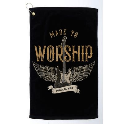 Made To Worship Psalm 95 1 Christian Worship Bible Verse Golf Towel