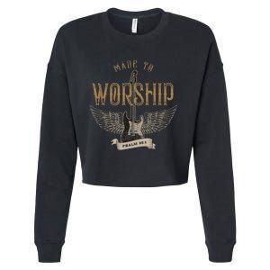 Made To Worship Psalm 95 1 Christian Worship Bible Verse Cropped Pullover Crew