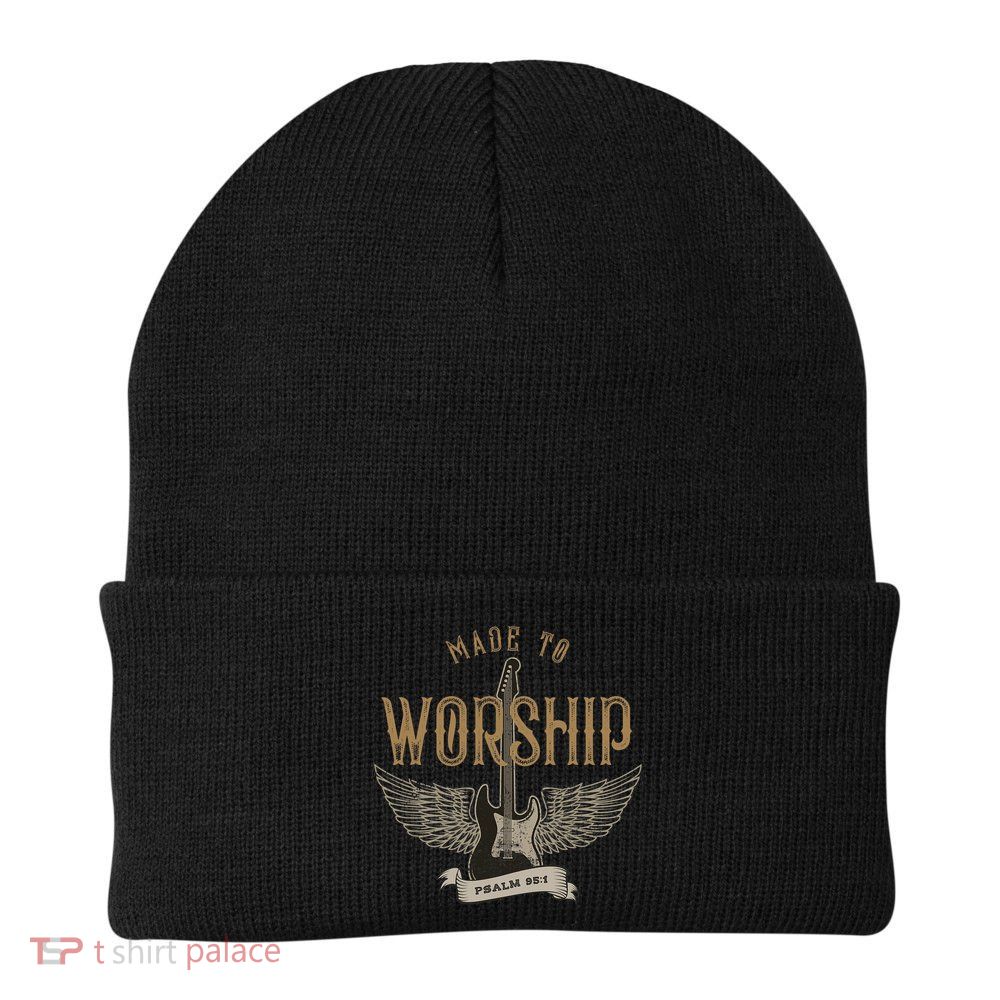 Made To Worship Psalm 95 1 Christian Worship Bible Verse Beanie
