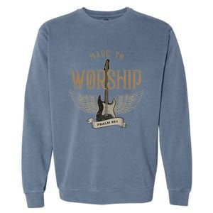 Made To Worship Psalm 95 1 Christian Worship Bible Verse Garment-Dyed Sweatshirt