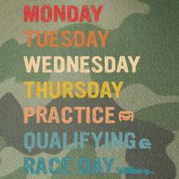 Mon Tue Wed Thu Practice Qualifying Race Day Legacy Tie Dye Trucker Hat