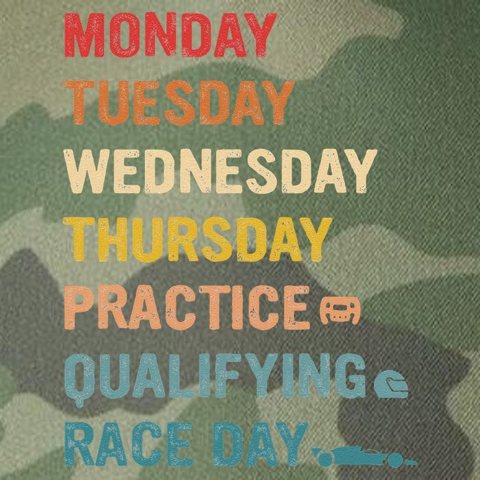 Mon Tue Wed Thu Practice Qualifying Race Day Legacy Tie Dye Trucker Hat