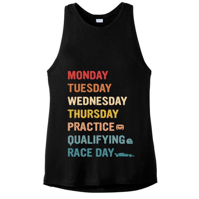 Mon Tue Wed Thu Practice Qualifying Race Day Ladies PosiCharge Tri-Blend Wicking Tank