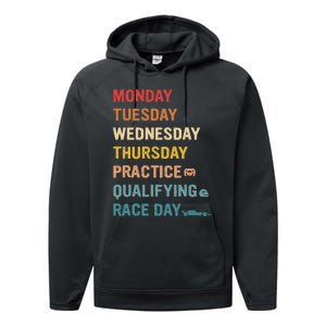 Mon Tue Wed Thu Practice Qualifying Race Day Performance Fleece Hoodie