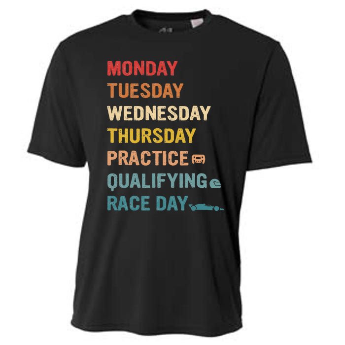 Mon Tue Wed Thu Practice Qualifying Race Day Cooling Performance Crew T-Shirt