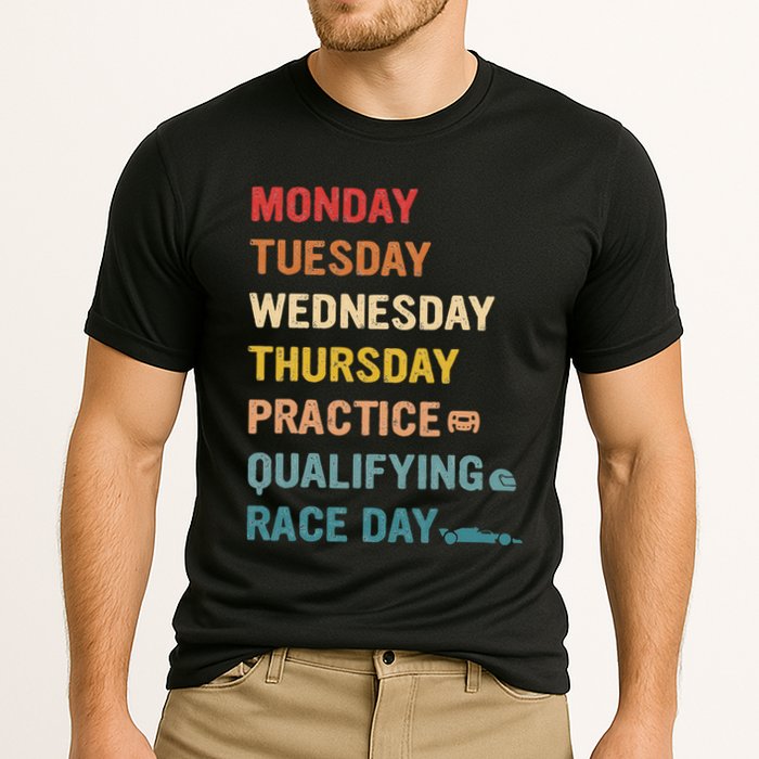 Mon Tue Wed Thu Practice Qualifying Race Day Performance Shirt