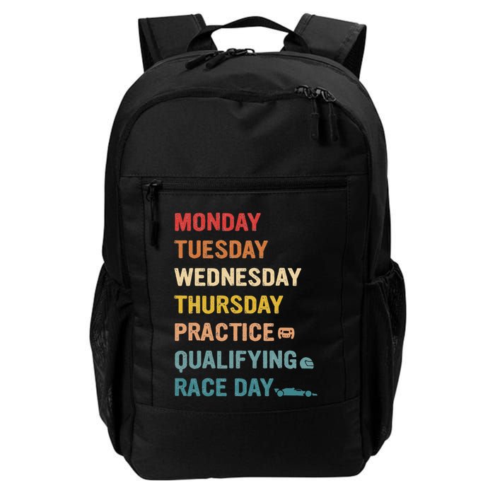 Mon Tue Wed Thu Practice Qualifying Race Day Backpack