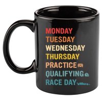 Mon Tue Wed Thu Practice Qualifying Race Day 11oz C Handle Ceramic Mug