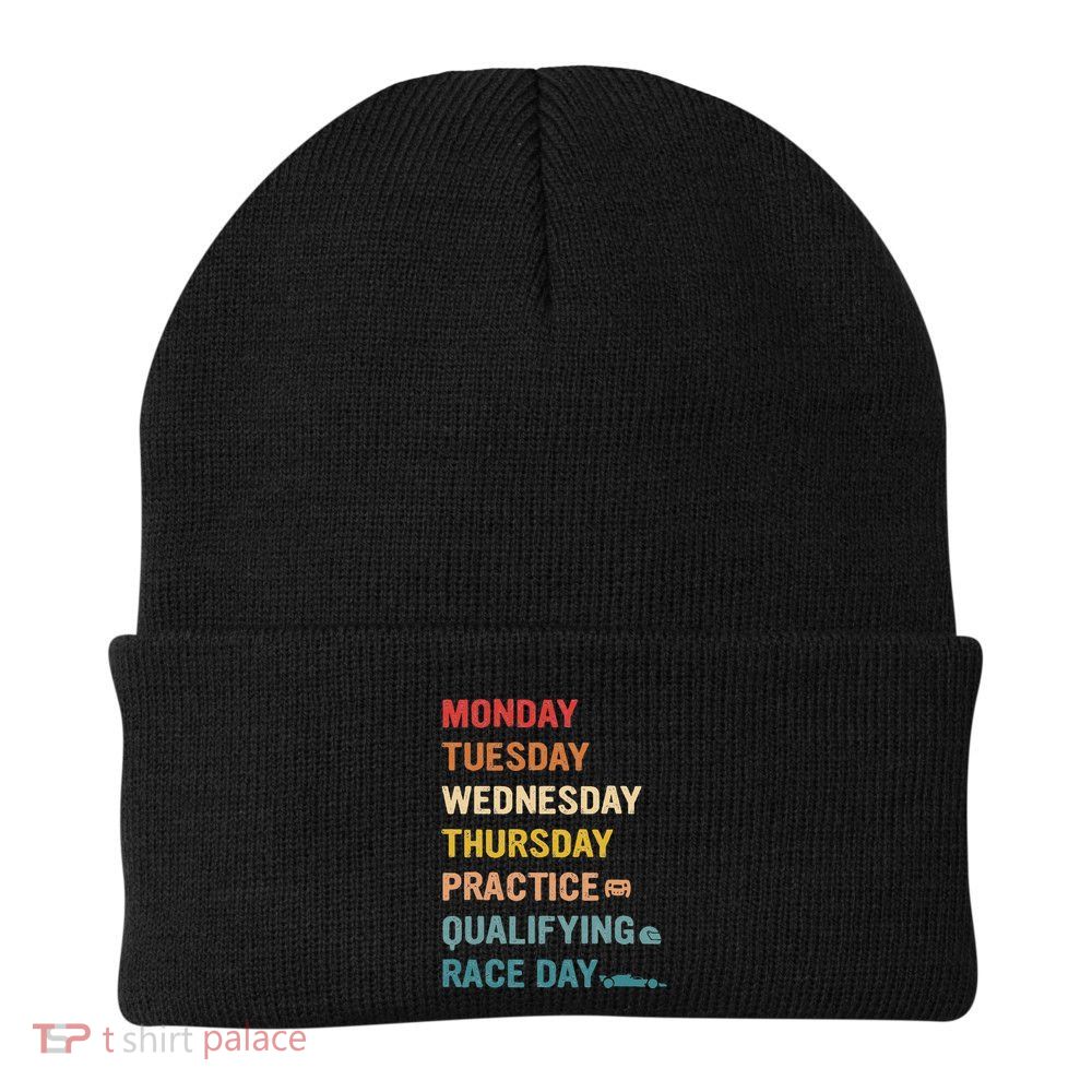 Mon Tue Wed Thu Practice Qualifying Race Day Beanie