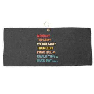 Mon Tue Wed Thu Practice Qualifying Race Day Large Microfiber Waffle Golf Towel