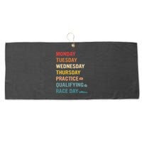 Mon Tue Wed Thu Practice Qualifying Race Day Large Microfiber Waffle Golf Towel