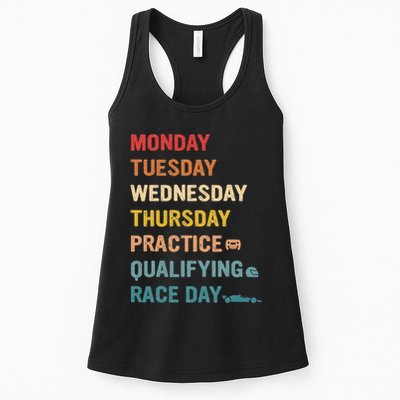 Mon Tue Wed Thu Practice Qualifying Race Day Womens Tank Top