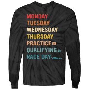 Mon Tue Wed Thu Practice Qualifying Race Day Tie-Dye Long Sleeve Shirt