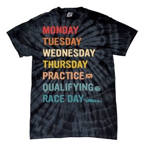 Mon Tue Wed Thu Practice Qualifying Race Day Tie-Dye T-Shirt