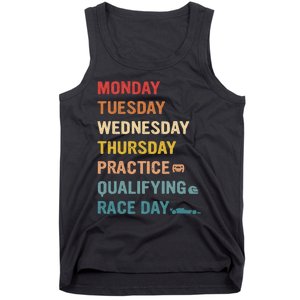 Mon Tue Wed Thu Practice Qualifying Race Day Tank Top