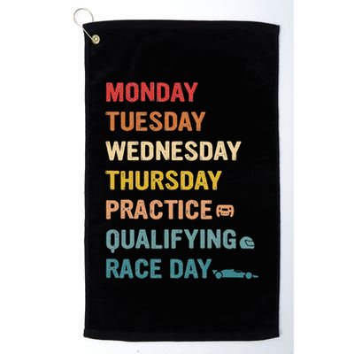 Mon Tue Wed Thu Practice Qualifying Race Day Golf Towel