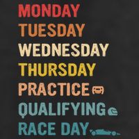 Mon Tue Wed Thu Practice Qualifying Race Day Microfiber Hand Towel