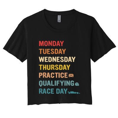 Mon Tue Wed Thu Practice Qualifying Race Day Crop Top