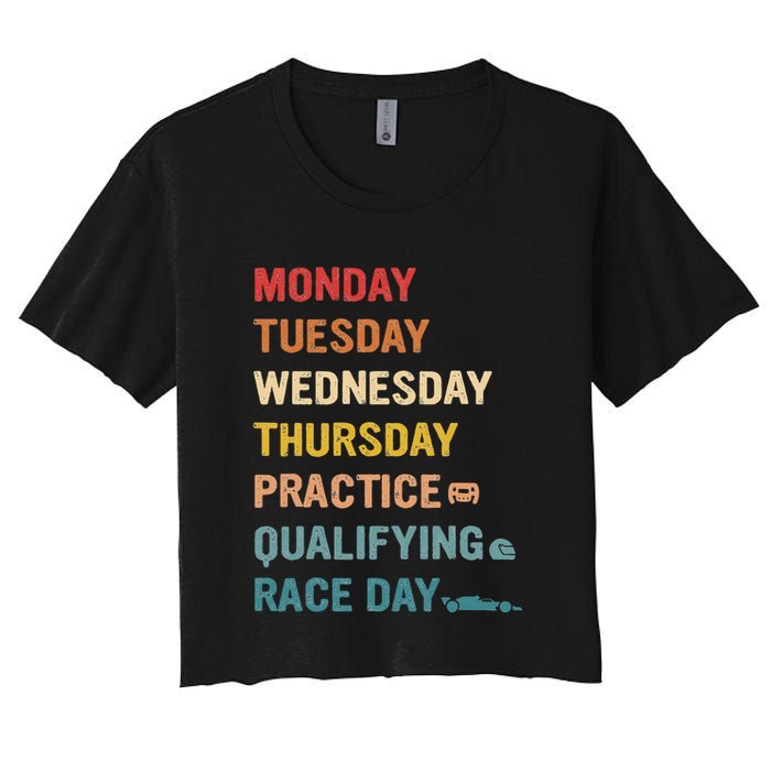 Mon Tue Wed Thu Practice Qualifying Race Day Crop Top