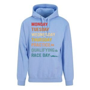 Mon Tue Wed Thu Practice Qualifying Race Day Unisex Surf Hoodie