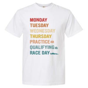 Mon Tue Wed Thu Practice Qualifying Race Day Garment-Dyed Heavyweight T-Shirt