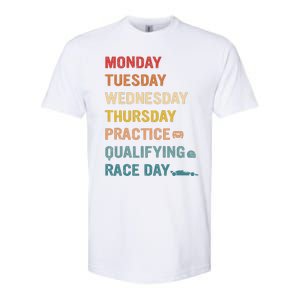 Mon Tue Wed Thu Practice Qualifying Race Day Softstyle CVC T-Shirt