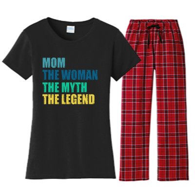 Mom The Woman The Myth The Legend Women's Flannel Pajama Set