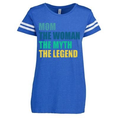 Mom The Woman The Myth The Legend Enza Ladies Jersey Football T-Shirt