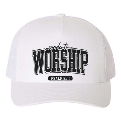 Made To Worship Christian Yupoong Adult 5-Panel Trucker Hat