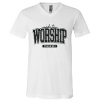 Made To Worship Christian V-Neck T-Shirt