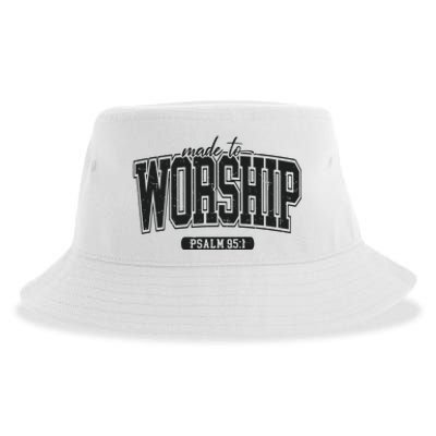 Made To Worship Christian Sustainable Bucket Hat