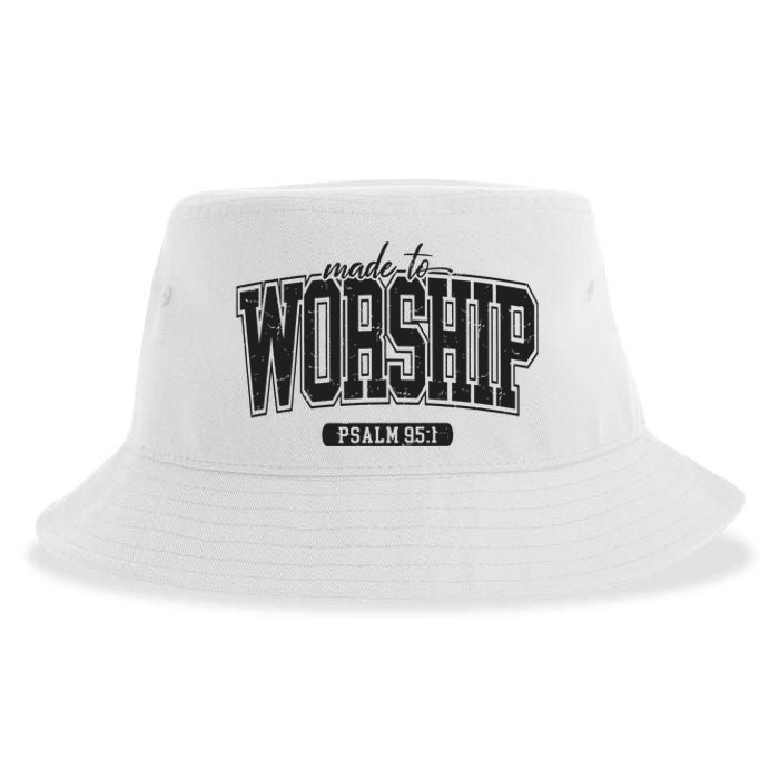 Made To Worship Christian Sustainable Bucket Hat