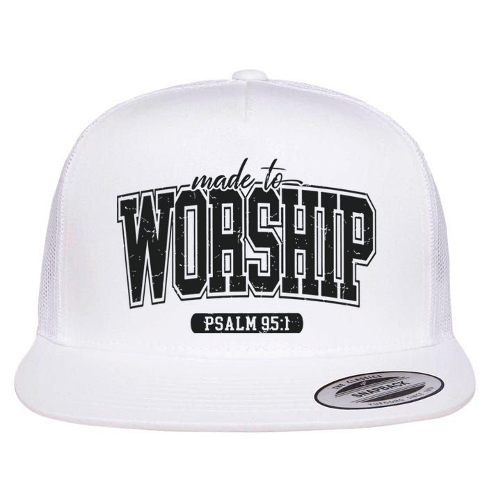 Made To Worship Christian Flat Bill Trucker Hat