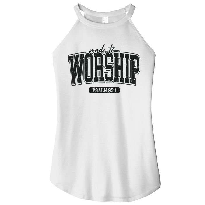 Made To Worship Christian Women's Perfect Tri Rocker Tank