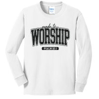 Made To Worship Christian Kids Long Sleeve Shirt