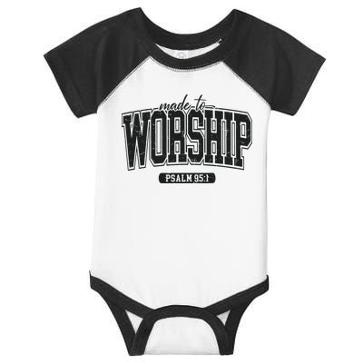 Made To Worship Christian Infant Baby Jersey Bodysuit