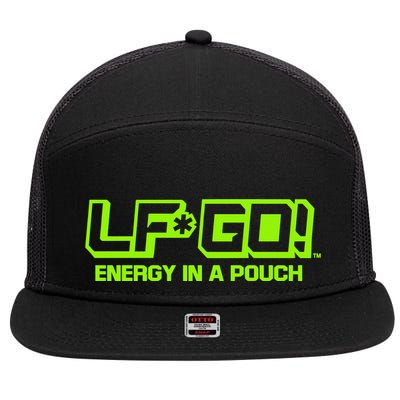 Mike Tyson Wearing Lfgo Energy In A Pouch 7 Panel Mesh Trucker Snapback Hat
