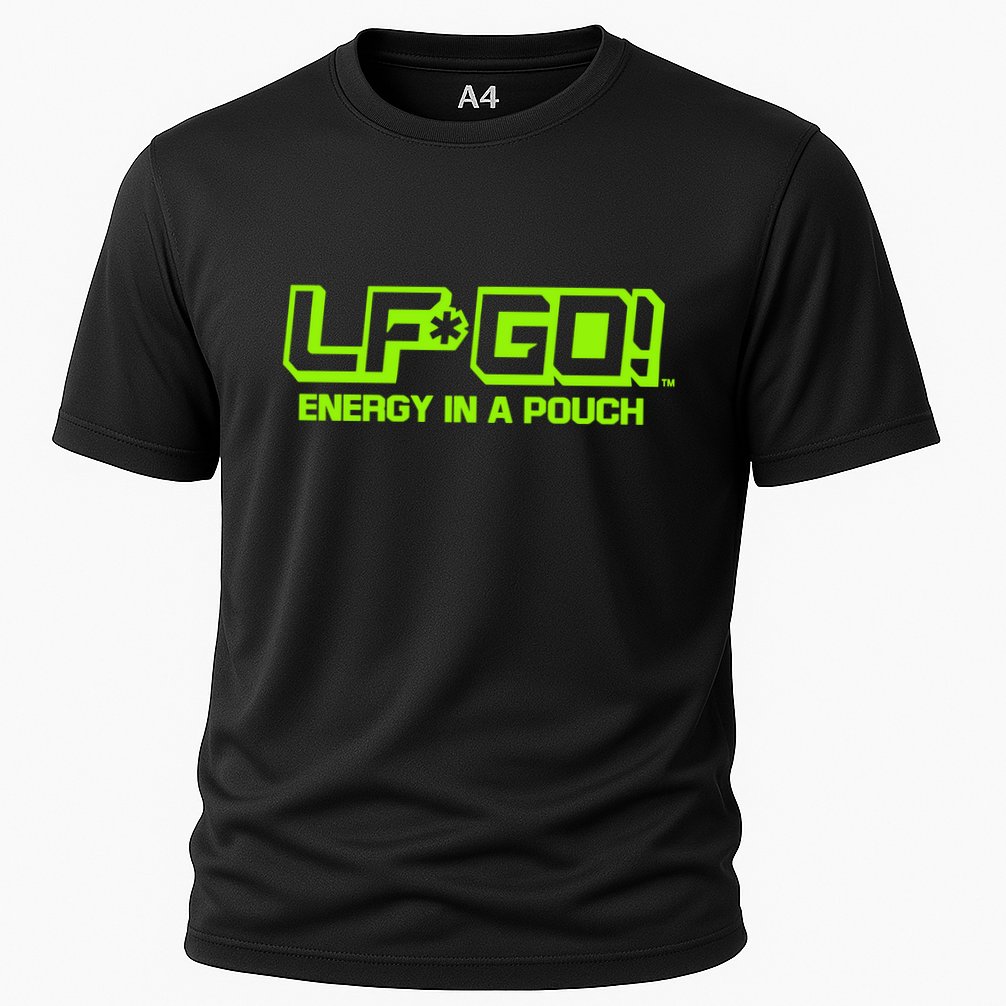 Mike Tyson Wearing Lfgo Energy In A Pouch Performance Shirt