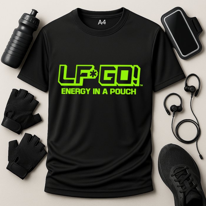 Mike Tyson Wearing Lfgo Energy In A Pouch Performance Shirt
