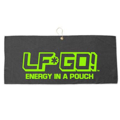 Mike Tyson Wearing Lfgo Energy In A Pouch Large Microfiber Waffle Golf Towel