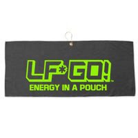 Mike Tyson Wearing Lfgo Energy In A Pouch Large Microfiber Waffle Golf Towel