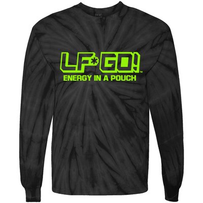Mike Tyson Wearing Lfgo Energy In A Pouch Tie-Dye Long Sleeve Shirt