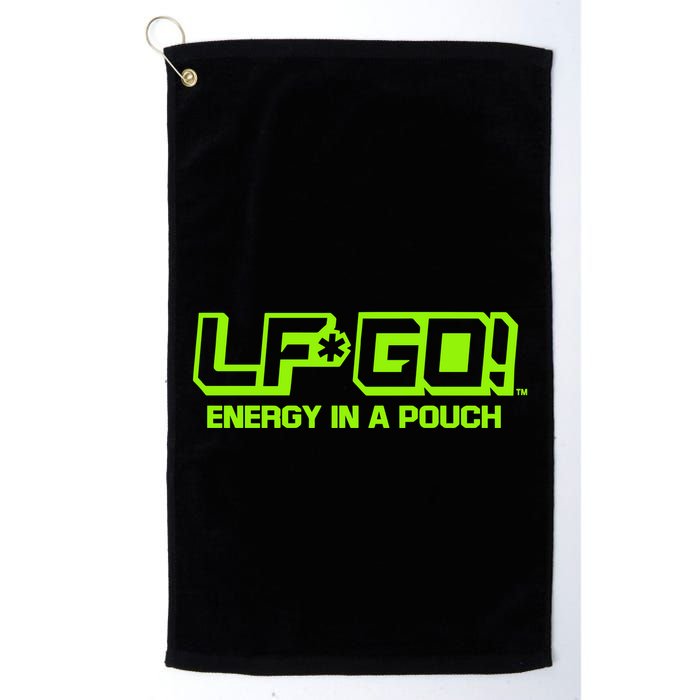 Mike Tyson Wearing Lfgo Energy In A Pouch Golf Towel