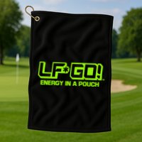 Mike Tyson Wearing Lfgo Energy In A Pouch Golf Towel