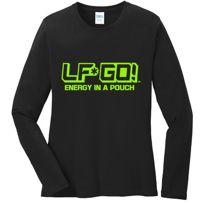 Mike Tyson Wearing Lfgo Energy In A Pouch Ladies Long Sleeve Shirt