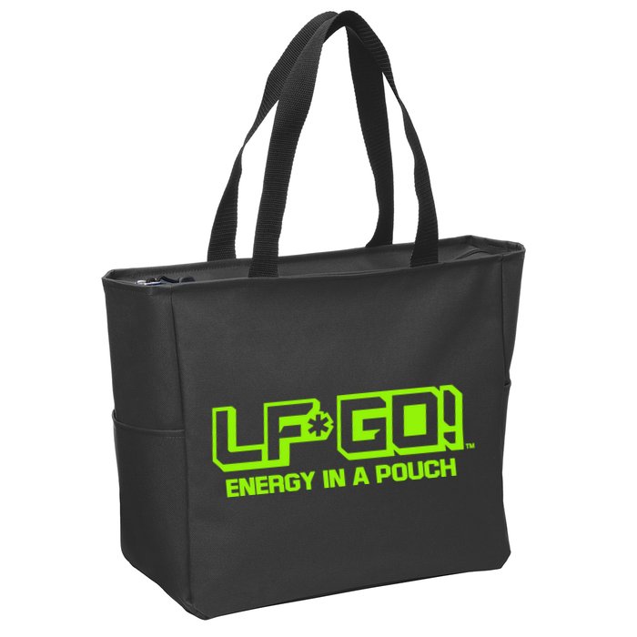 Mike Tyson Wearing Lfgo Energy In A Pouch Zip Tote Bag
