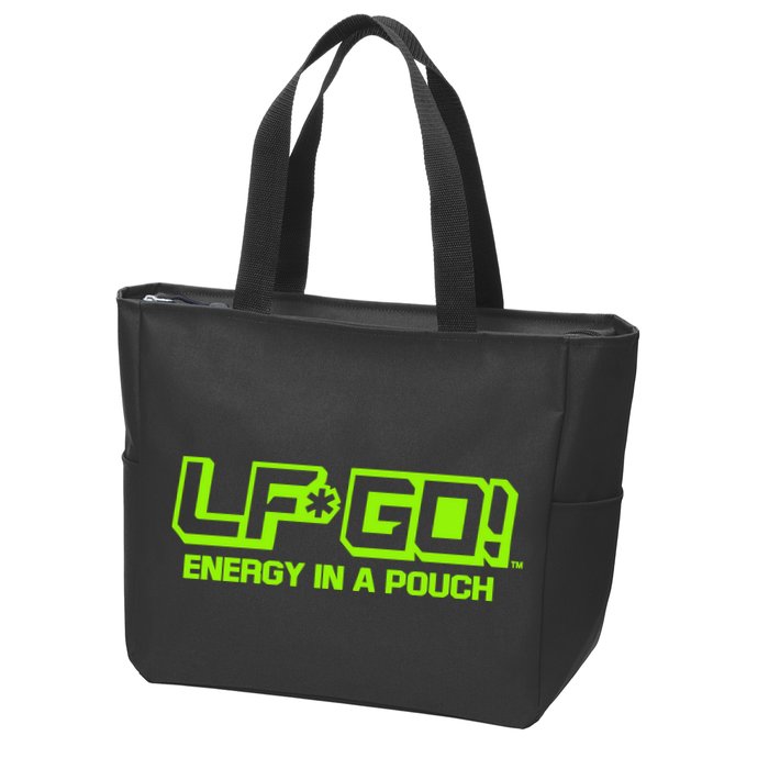 Mike Tyson Wearing Lfgo Energy In A Pouch Zip Tote Bag