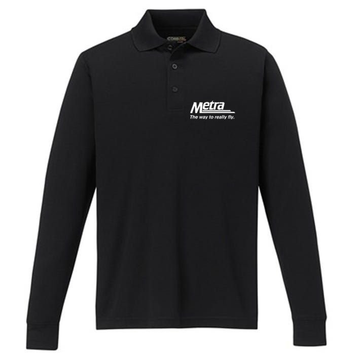 Metra The Way To Really Fly Performance Long Sleeve Polo