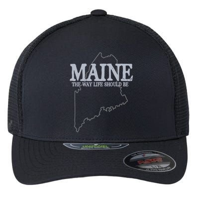 Maine The Way Life Should Be State Pride Flexfit Unipanel Trucker Cap