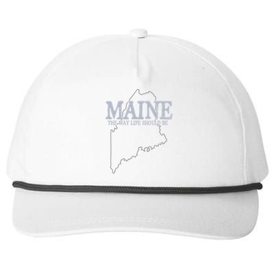 Maine The Way Life Should Be State Pride Snapback Five-Panel Rope Hat